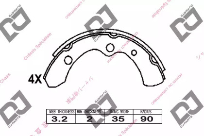 Комлект тормозных накладок DJ PARTS BS1064